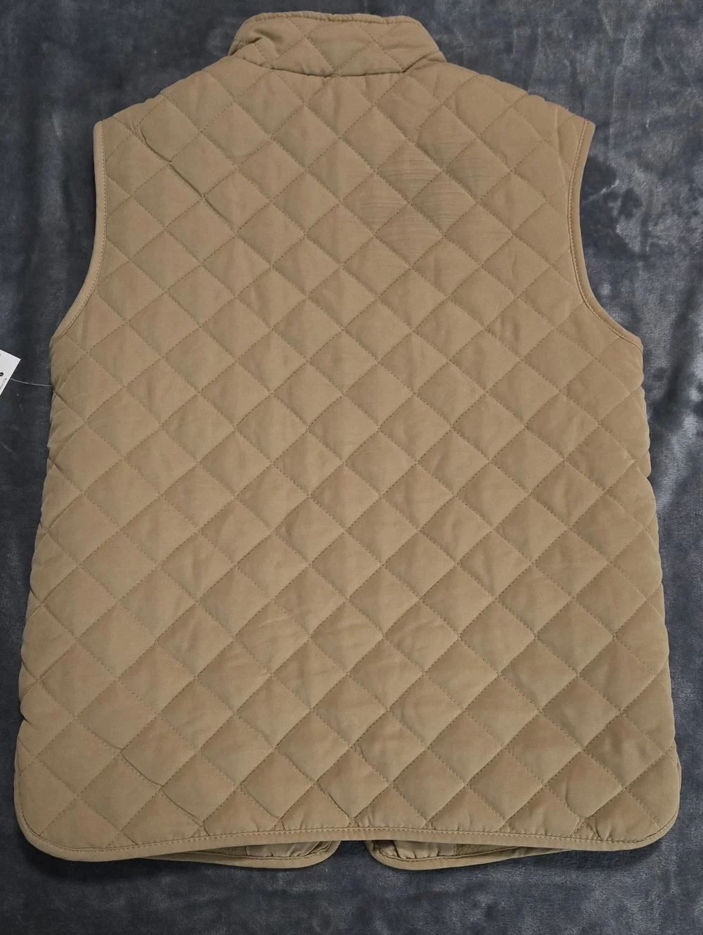Class Club Boys Size 10/12 Quilted Puffer Vest Fleece Lined In The Color  Camel